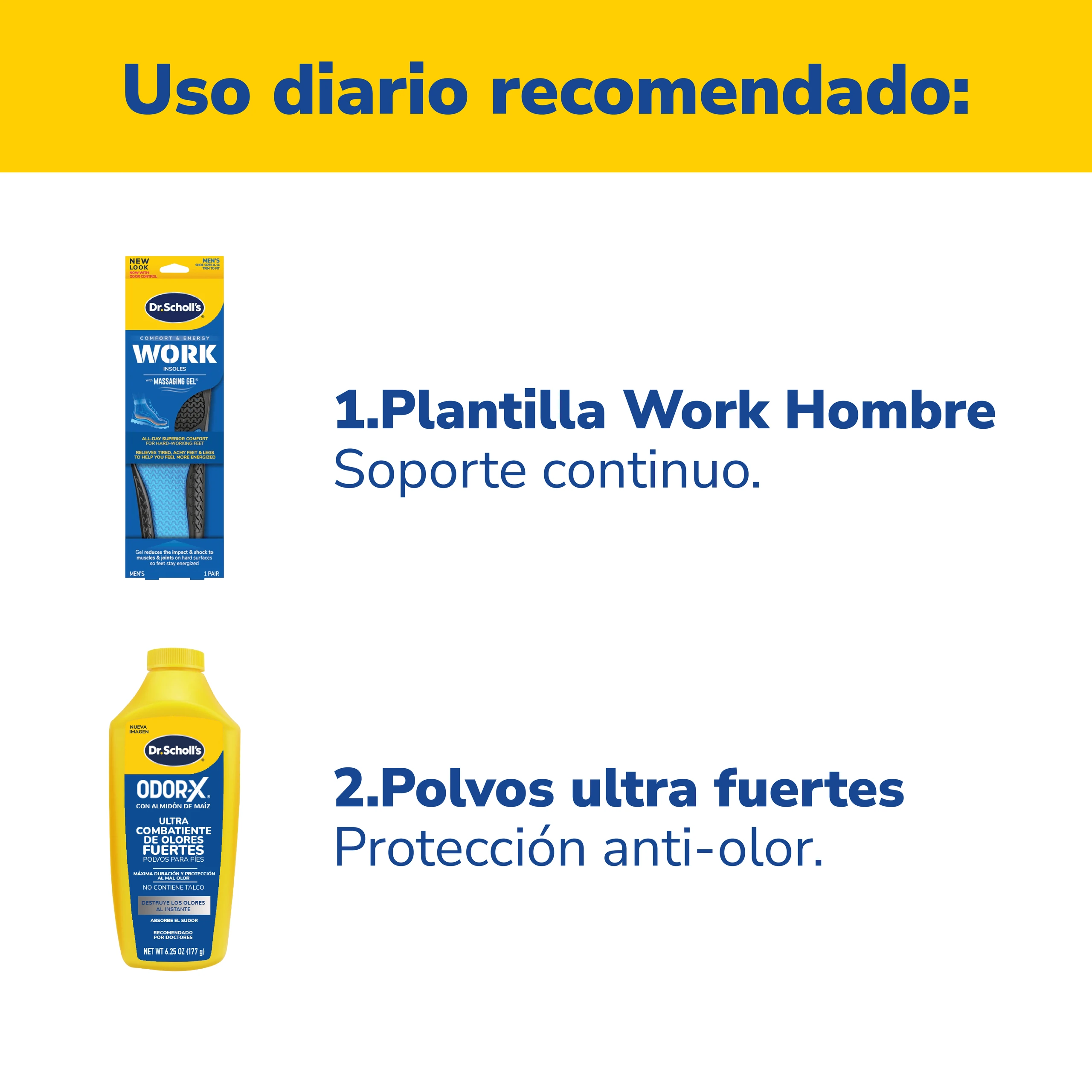 Combo Trabajo Extremo Dr. Scholl´s | Antifatiga y Cero Sudoración y Mal Olor - Imagen 2