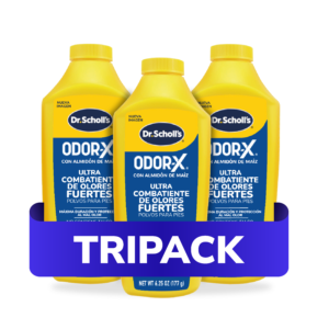 TRIPACK Polvos para el mal olor de Pies Dr. Scholl's Odor-X | Almidón - 3 Unidades
